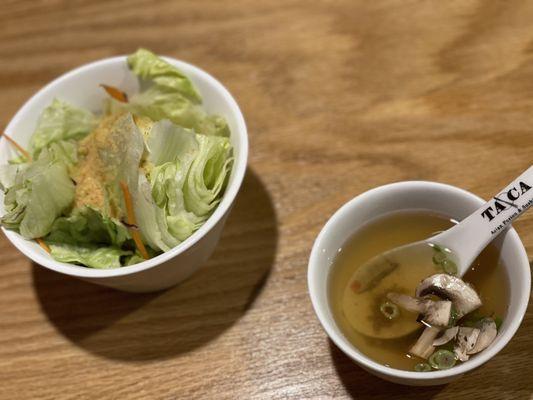 Salad and soup