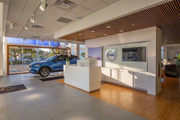 The showroom at Volvo Cars Princeton