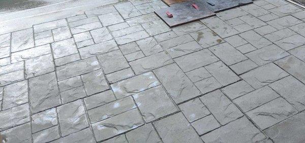 Stamped concrete offers a very attractive and durable finish.