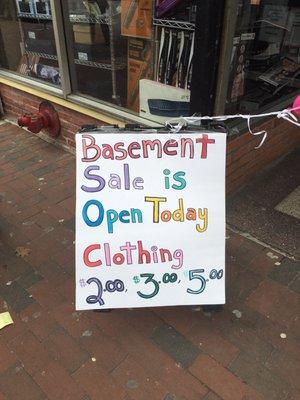 Basement Sale