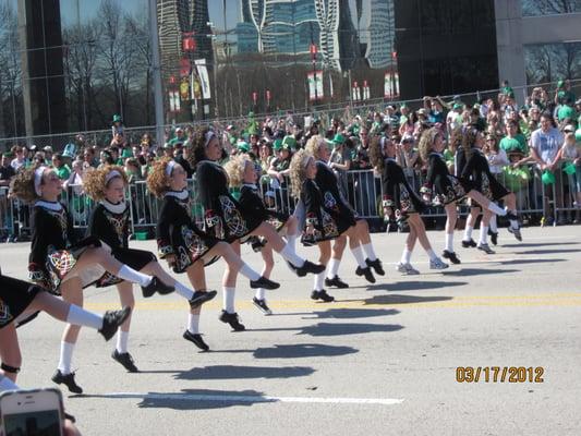 Irish Folk Dancers @ St Patrick's Day parade downtown Chicago