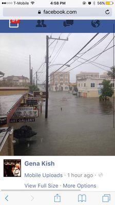 137 King Street during Hurricane Matthew. Our building is on the left.