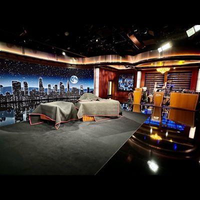 Stage area following a taping.