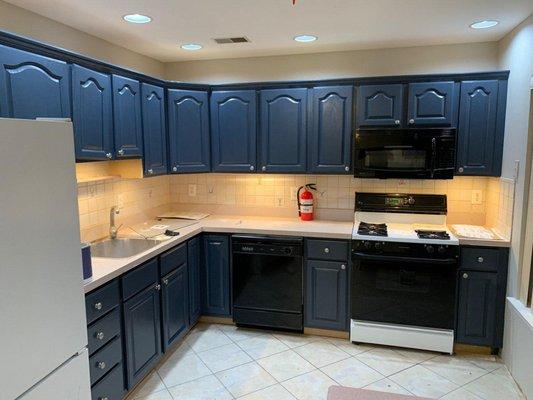 After cabinets refinishing.