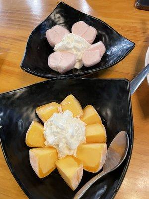 Mochi Ice Cream - strawberry and mango. Yummy dessert. Can't go wrong with this.