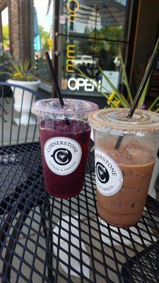 Blueberry Lemonade & Spicey Mocha Iced