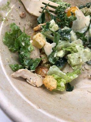 DIY grilled chicken kale caesar salad