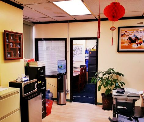 Visit the beautifully appointed office on the 5th floor, Main Street Flushing NY.