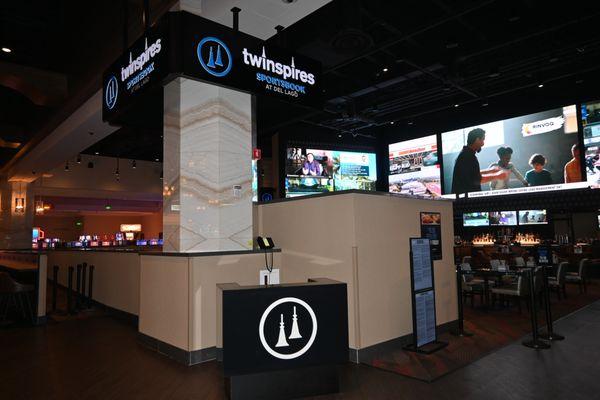 Host stand and Entrance to Twinspires Sportsbook!