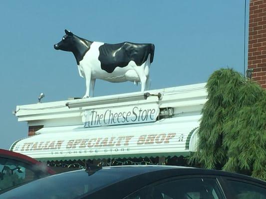 The cow on the roof proves it has fresh cheeses