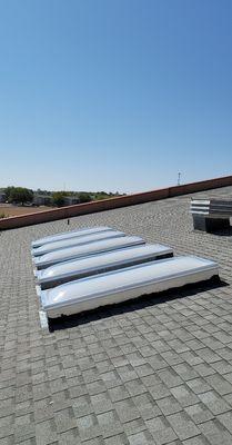 Five Skylights on School gymnasium.