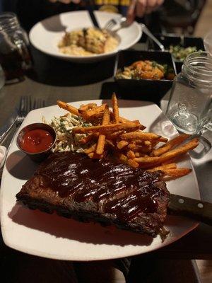 Smoked BBQ Pork Ribs Dinner