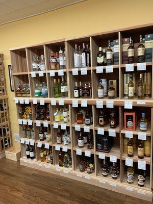 Great selection of high end Spirits