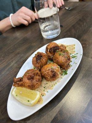 Crab beignets