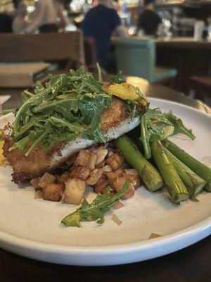 Porcini crusted halibut