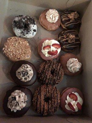 Samoa, Mocha, Peanut Butter and Jelly, Lemon Strawberry, Oreo, French Toast, and Reece's Pieces