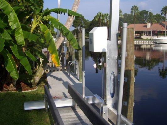 Swinger style Jet Ski Lift from Golden Boat Lifts.