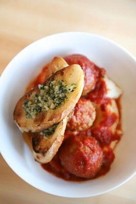 Fresh Meatballs and White Polenta