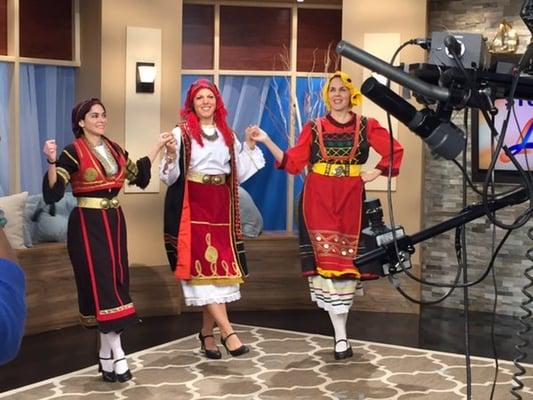 Sneak peek of some of the traditional Greek dancers, performing at St Johns Greek Fest, on Studio 10 Live, CBS Channel 10