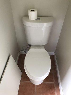 Installed a toilet