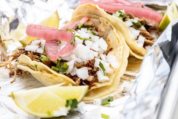 Carnitas Tacos, sweet and tangy!