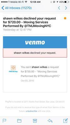 Shawn Wilkes Declines the very request he instructed us to make and then disappears.