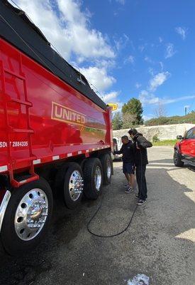 Fleet wash for a customer in temecula