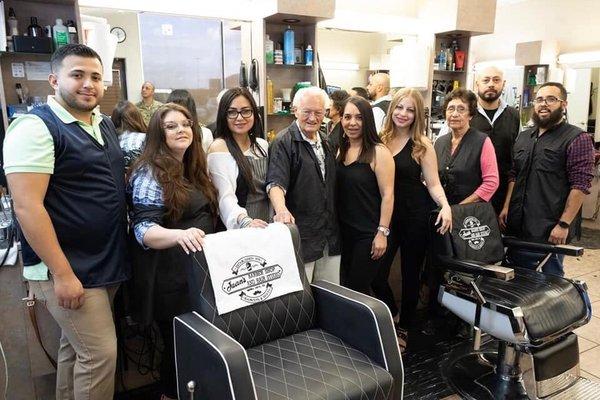 Juan's barbershop team!!