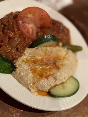 Hummus  and Sautéed Eggplant