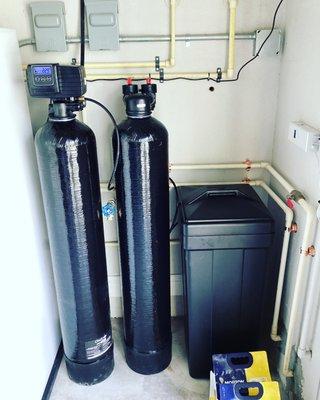 New carbon filter with softener for a happy client