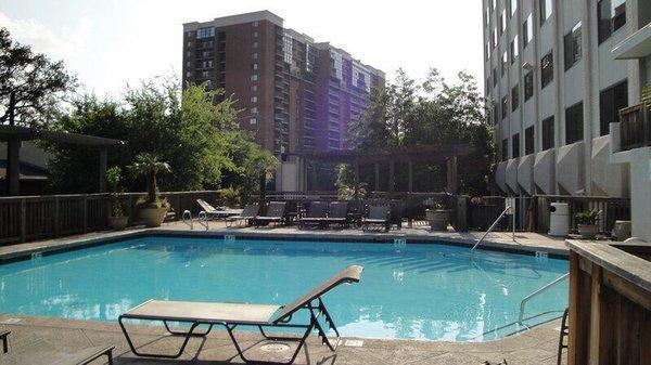 Pool at Parklane on Peachtree Condominiums (my old crib), off Peachtree Road with a view of Downtown Buckhead & Downtown Atlanta