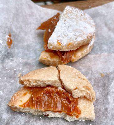 Inside look of an Alfajor cookie.