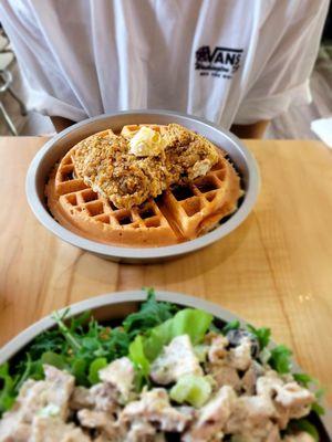 AIR FRIED chicken and waffle! Yummy!