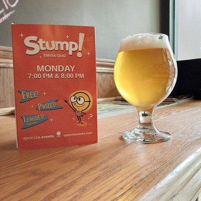 Trivia every Monday Night starting at 7pm!