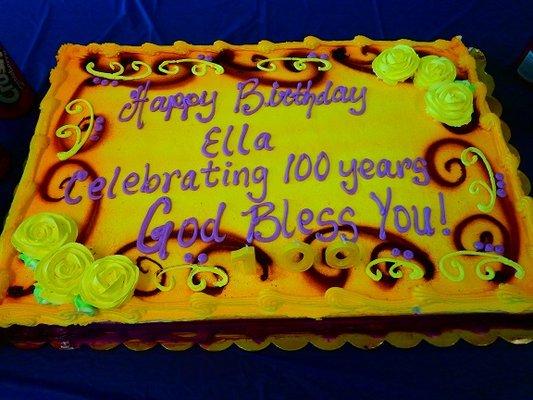 Ella celebrated her 100th birthday at Southpoint in Sept. 2017. Has resided there 10 years. Birthday greetings announced on air at WVON!