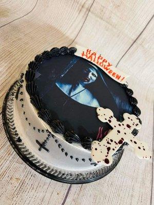 Halloween Cake.  The nun.