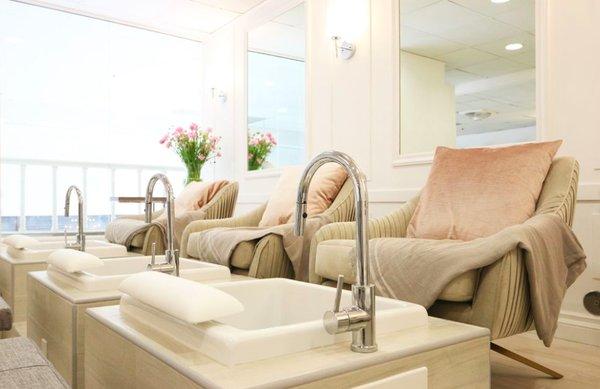 Enjoy a pedicure before or after your relaxing facial treatment