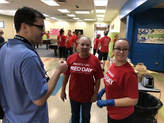 More of the Keller Williams Biltmore Partners team helping with the extreme makeover "RED DAY" experience at the PHX Boys & Girls Club!