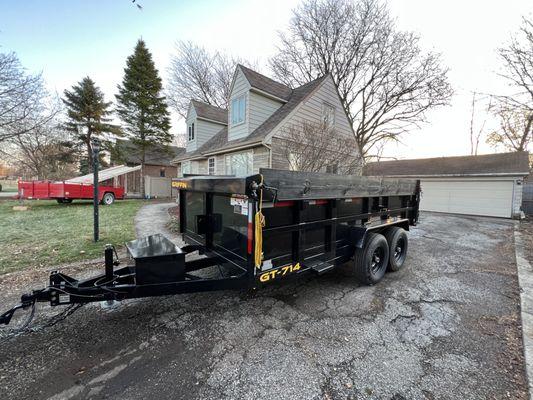 7x14 Dump Trailer 10,000lbs Capacity