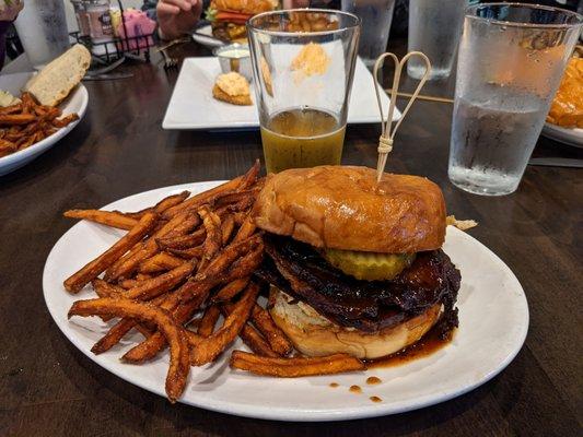 Brisket and sweet potato fries