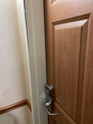 Door with no sanitizing sticker