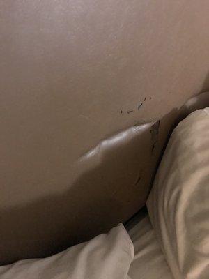 Dents in wall