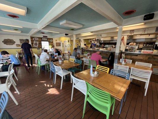 The restaurant was almost empty at 8 am on Saturday