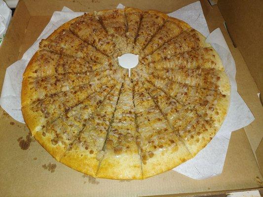 Giant dessert pizza