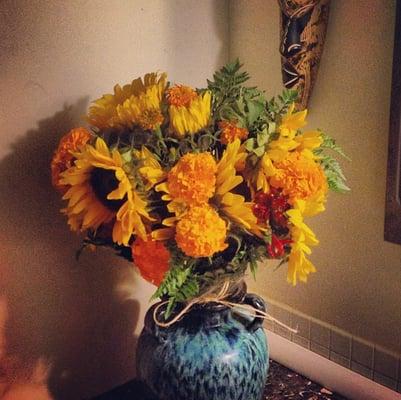 Beautiful Sunflower Bouquet... the most lovely I've ever received!