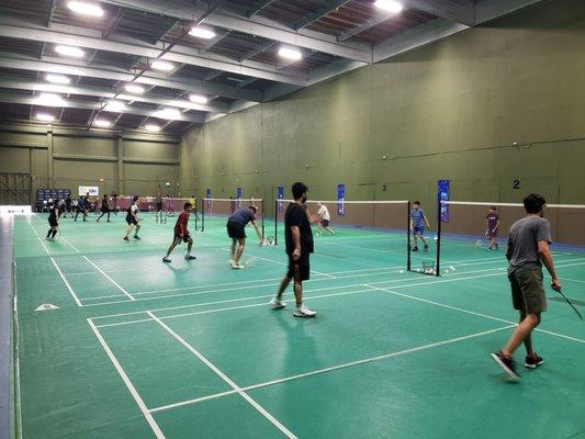 Full courts during prime time 5:30-7:30PM (after work on a weekday)