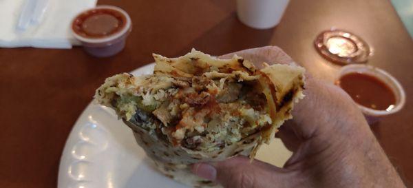 Green Chili & Bacon Egg Burrito