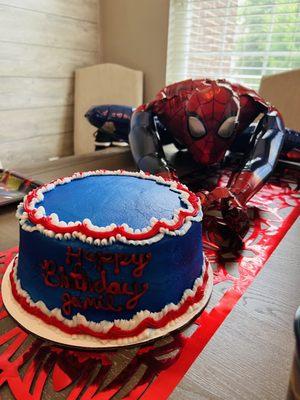 Spiderman cake