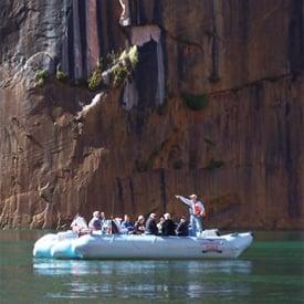 Take a Smooth Water Float down the Colorado River during a one day river rafting trip.