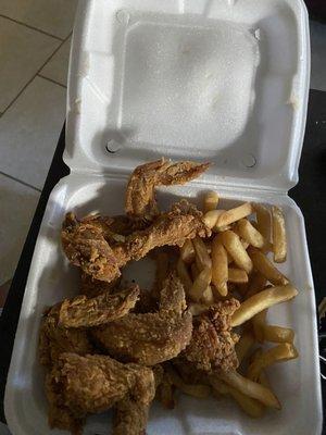 Chicken and fries